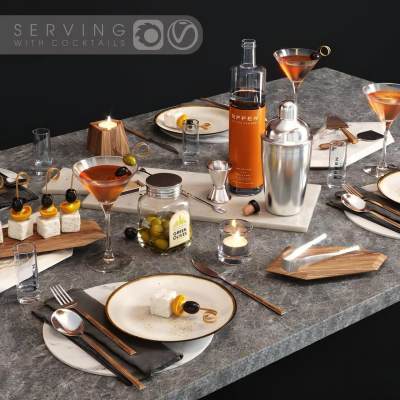 现代餐具组合-9